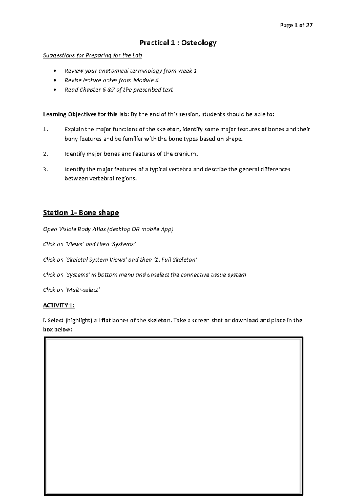 Osteology Practical Manual: Insights for Lab Prep and Bone ...