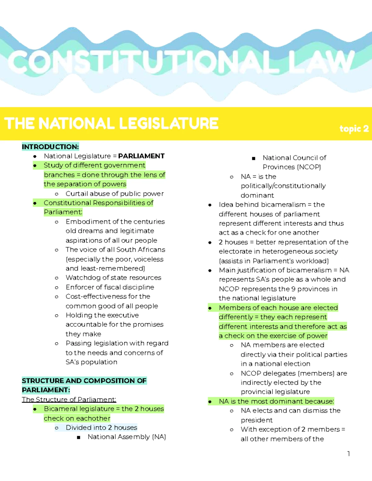 CON LAW 214 Tutorial 2 Submission Guidelines and Questions - Studocu