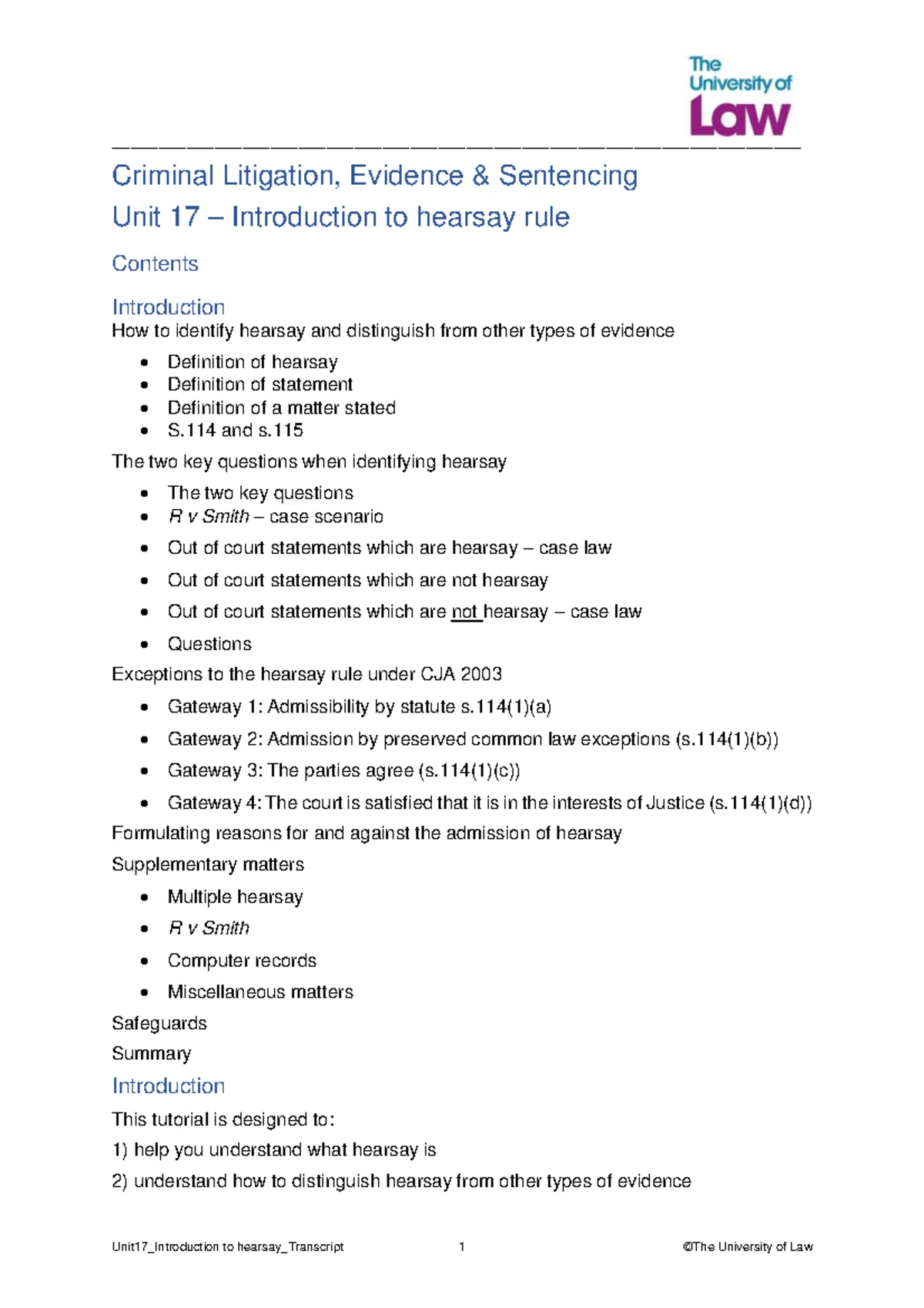 CRIMINAL LITIGATION: Unit 15 - Time Limits for Appeals - Studocu
