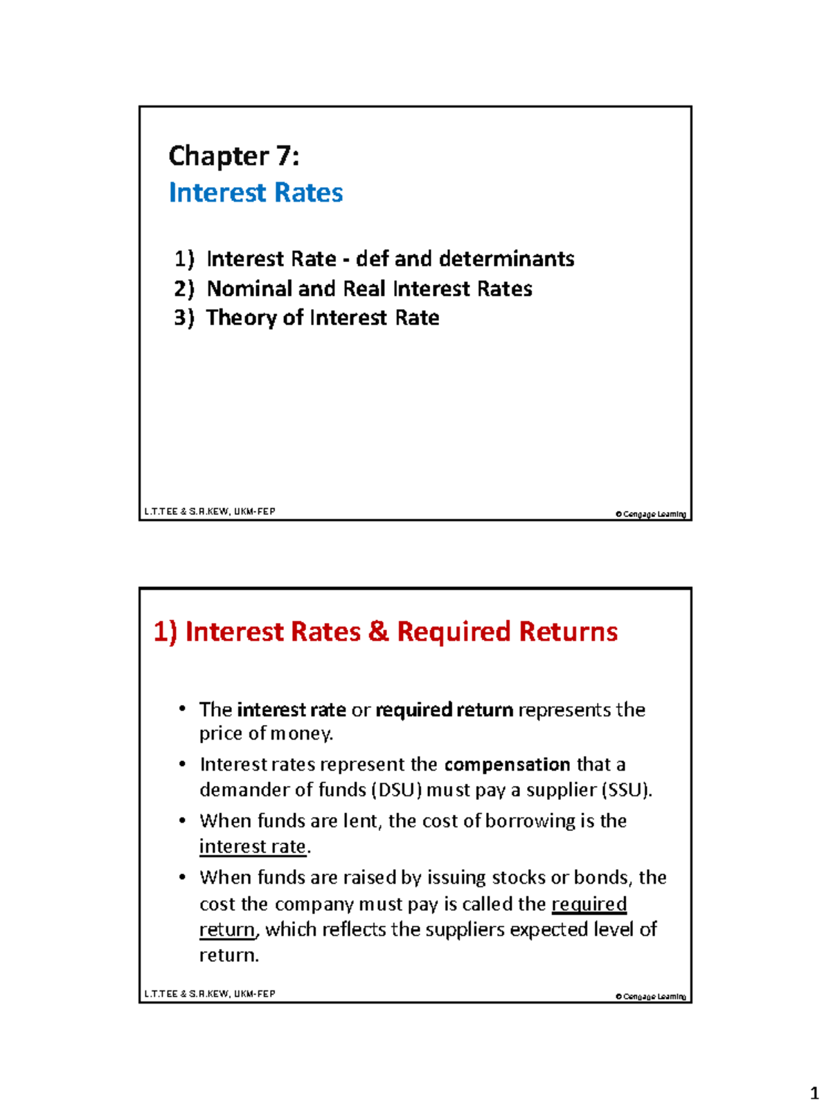 Chap 7&9 Interest Rate and Bond Valuation - Chapter 7: Interest Rates 1 ...