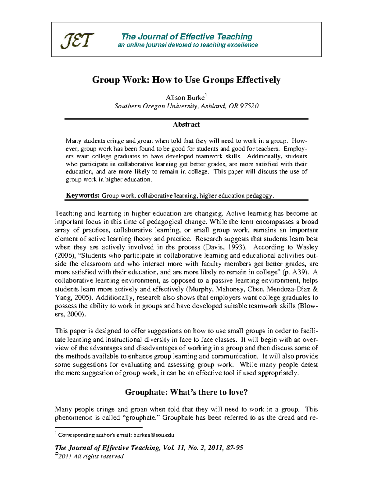 Group Work in Higher Ed: Enhancing Collaboration & Learning Skills ...