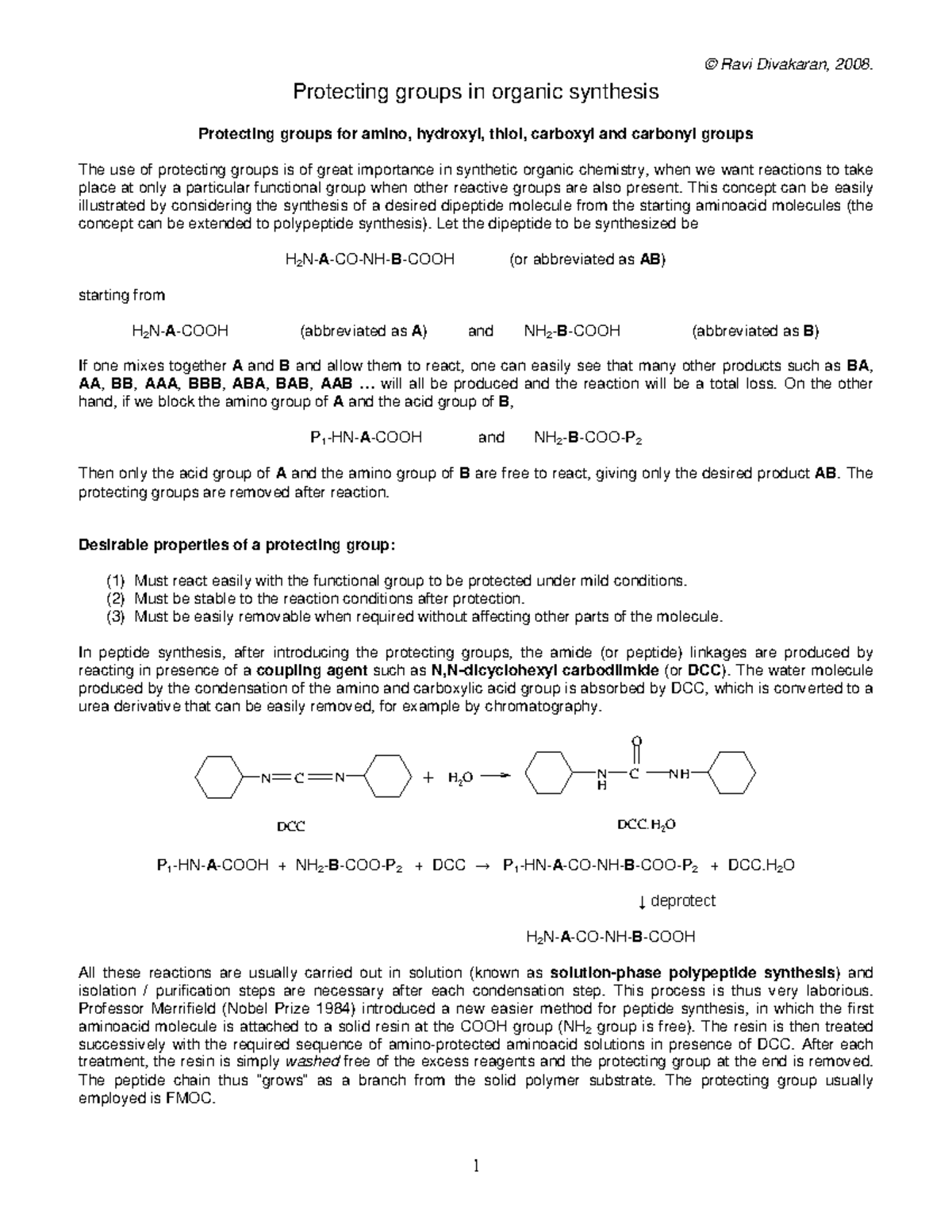 Protecting Groups in Organic Synthesis: Key Concepts and Applications ...