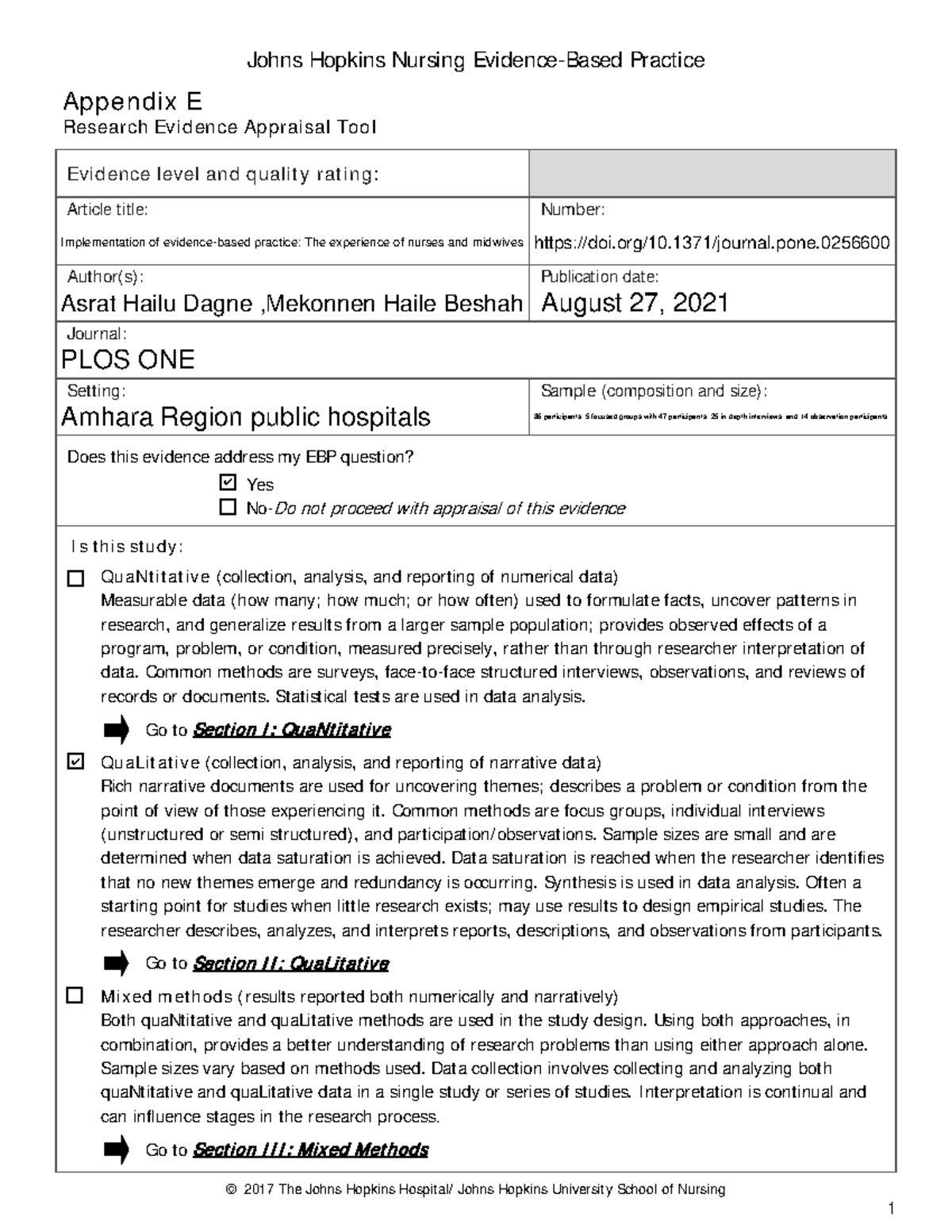 Qualitative EBP 1 - 2023-12-15T103613 - Appendix E Research Evidence ...