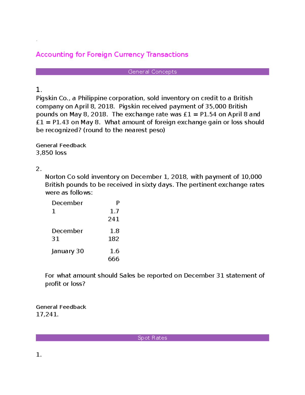 Effects of Foreign Currency Exchange Rate Variations in Accounting ...