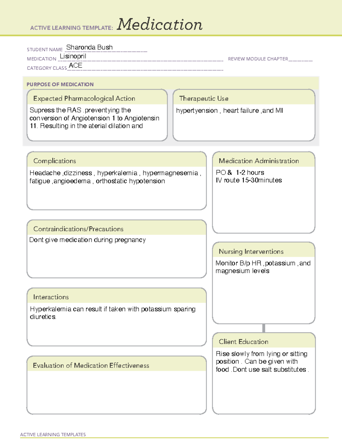 ATI Medication Active Learning Template-2 2 - ACTIVE LEARNING TEMPLATES ...