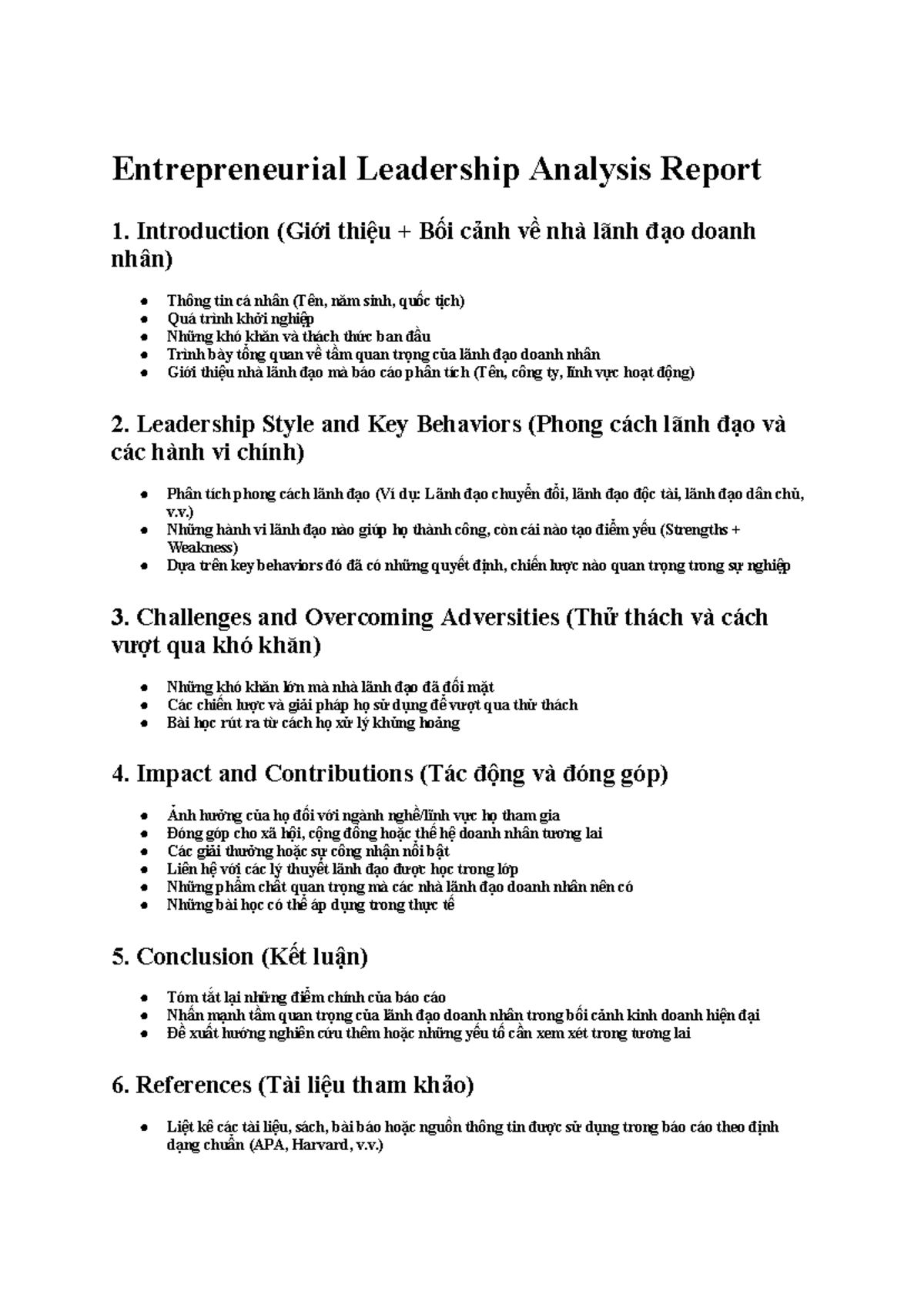 Entrepreneurial Leadership Analysis Report: Key Insights and Challenges ...