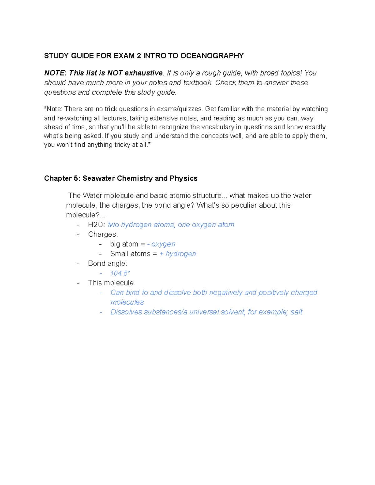 Oceanography Exam 2 Study Guide: Key Topics & Concepts - Studocu