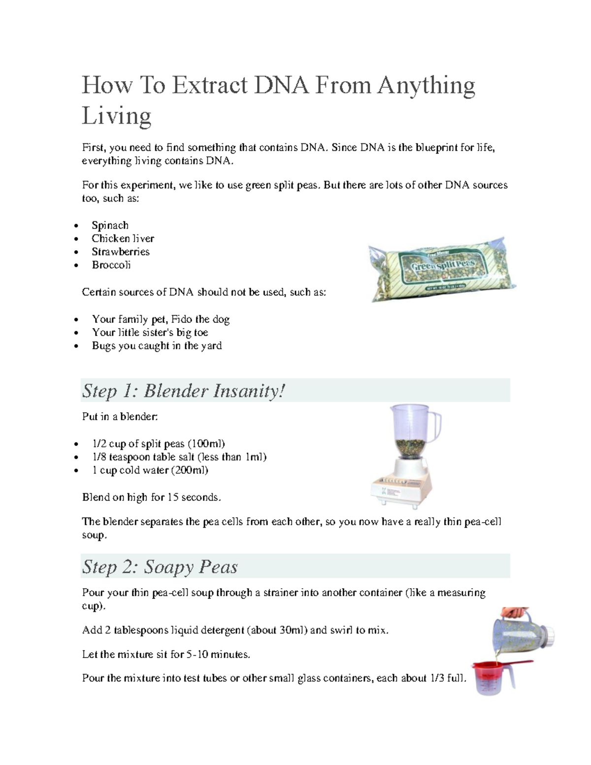 DNA Extraction from Living Organisms: A Step-by-Step Guide - Studocu