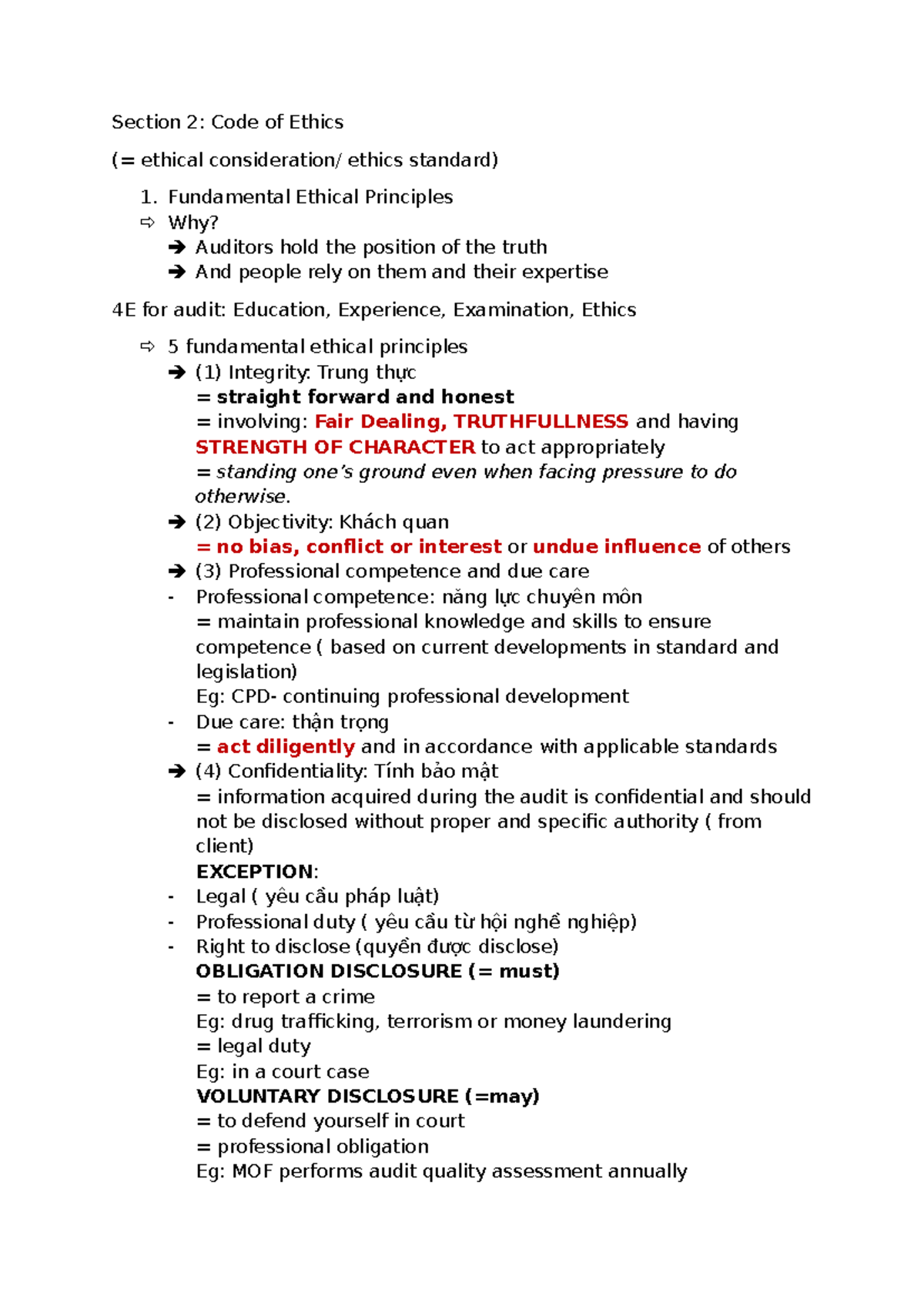 Basic Auditing 4E: Code of Ethics & Fundamental Principles - Studocu