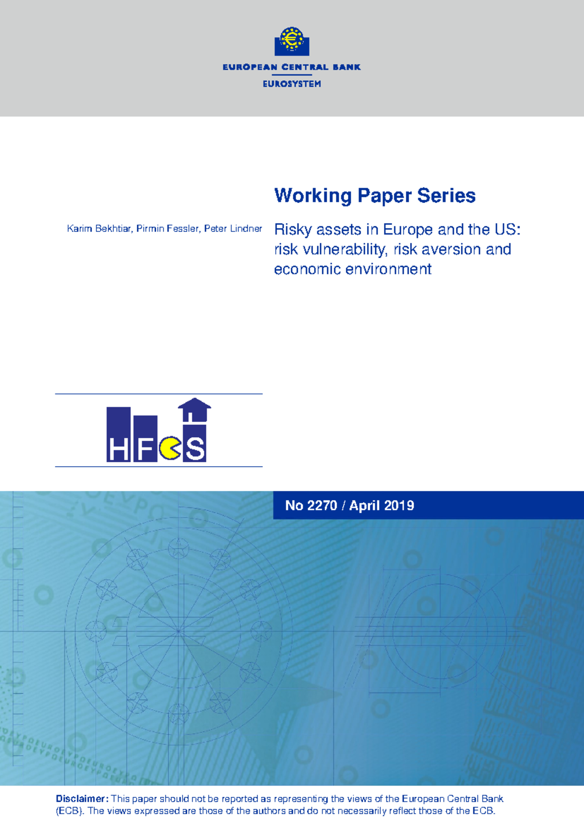 ECB Working Paper Series No. 2270: Analysis of Risky Assets in Europe ...