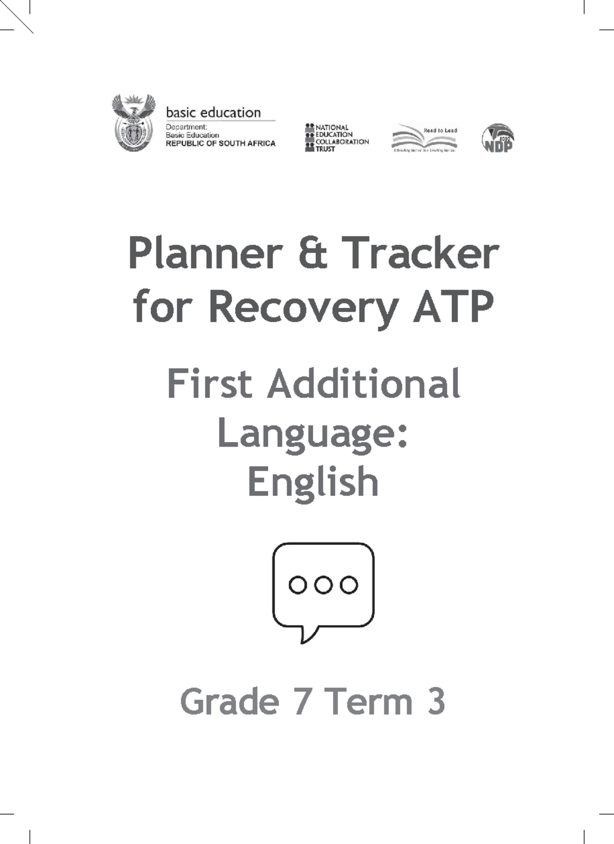 Grade 7 Term 3 EFAL Recovery ATP Planner Tracker - Studocu