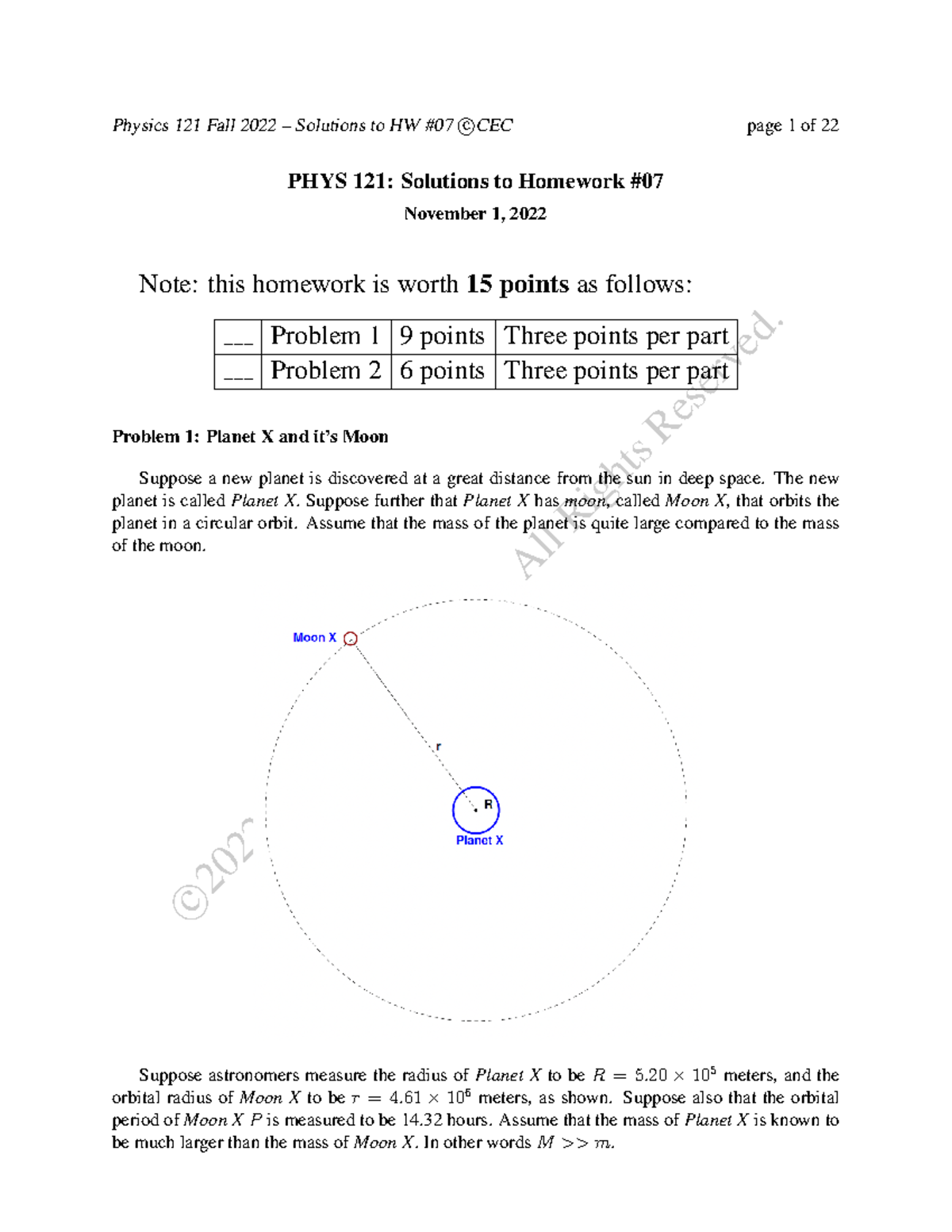 Physics 121 - Homework 7 Complete Solutions and Explanations - Studocu