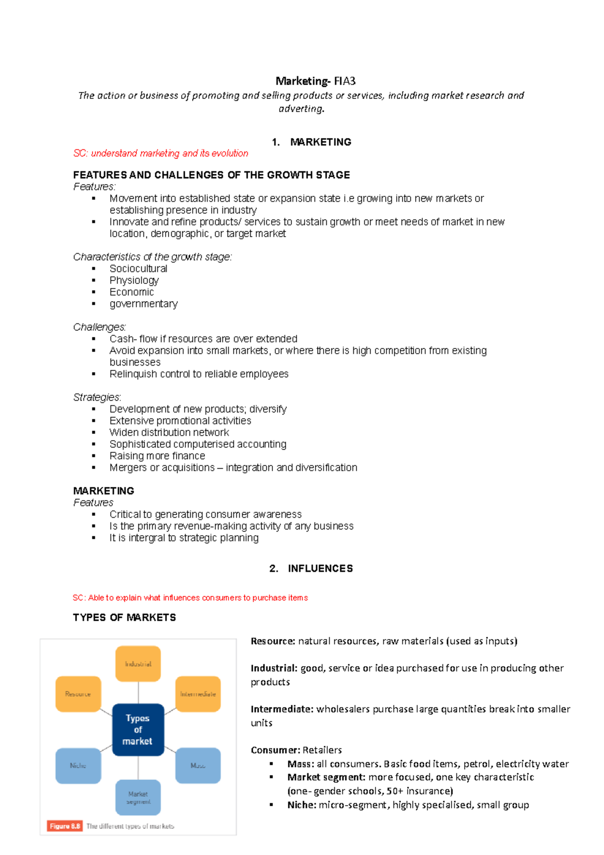Business Marketing Study Notes FIA3 - Studocu