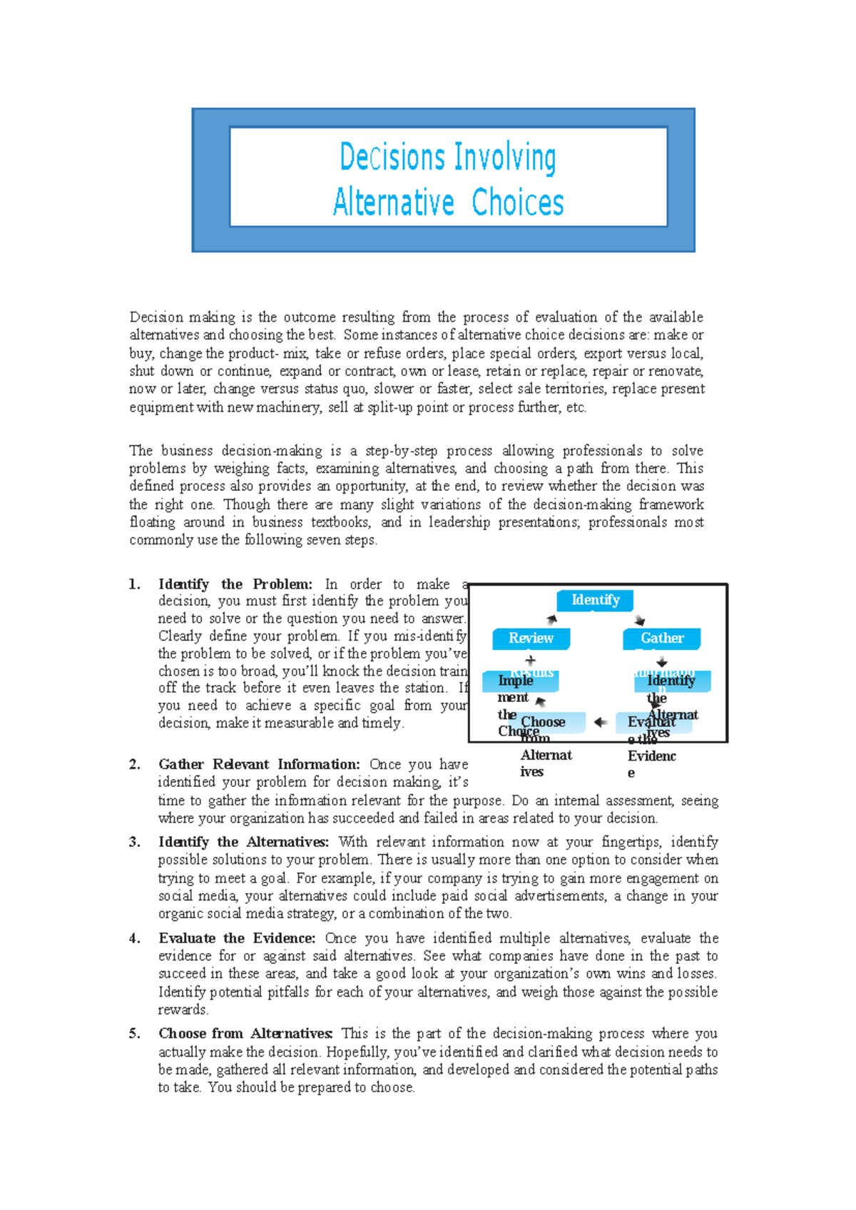 Lesson 2 - Decision Making and Cost Behavior Analysis - Studocu