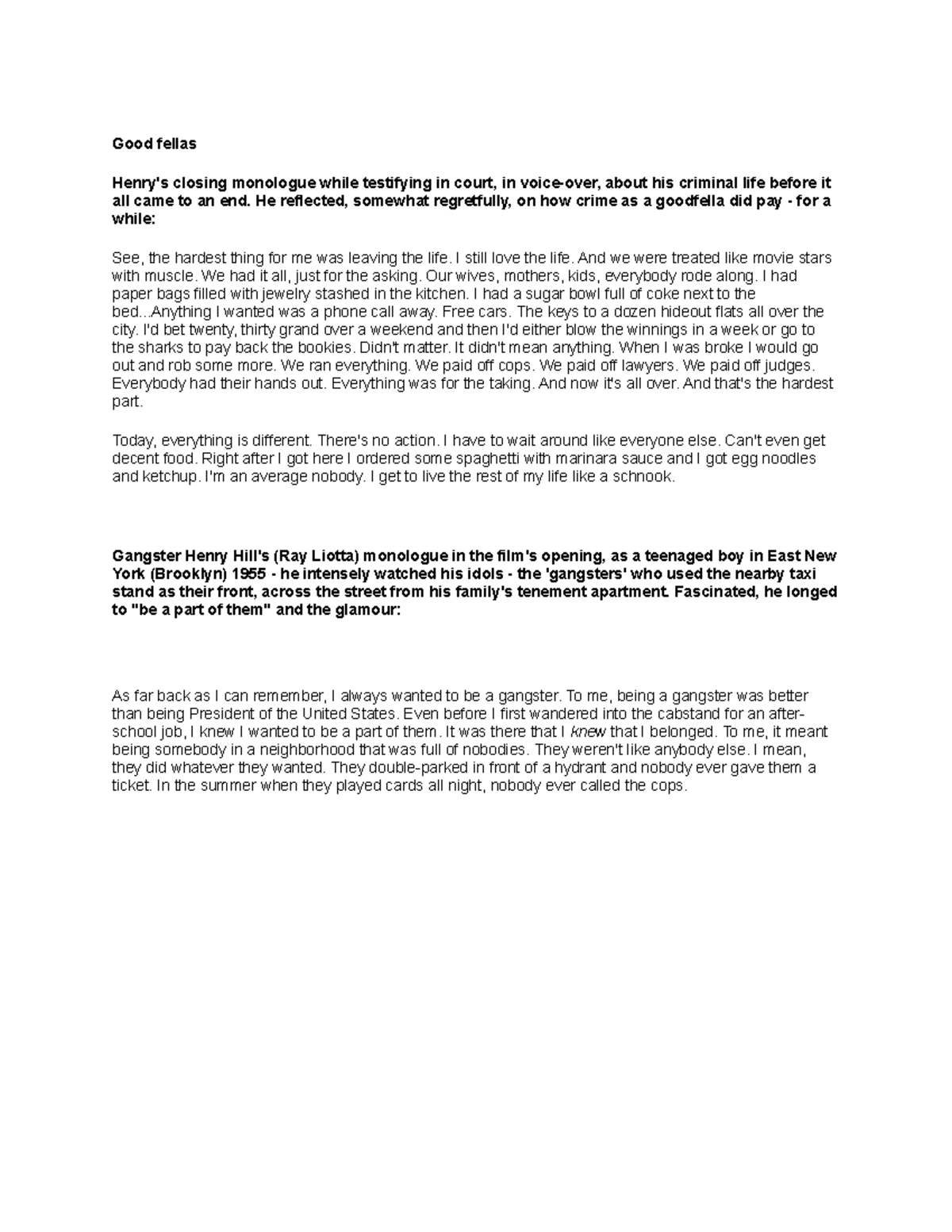 KITH for Goodfellas Monologue Vintage Long Sleeve Tee "Black"キス グッドフェローズ モノローグ ヴィンテージ Goodfellas Vintage Tee SS22 US 001