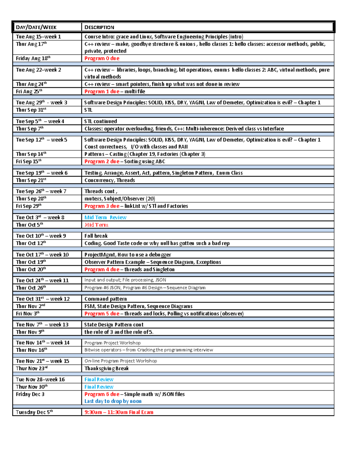 CS101-Fall 2023 - Syllabus and Course Schedule - Studocu