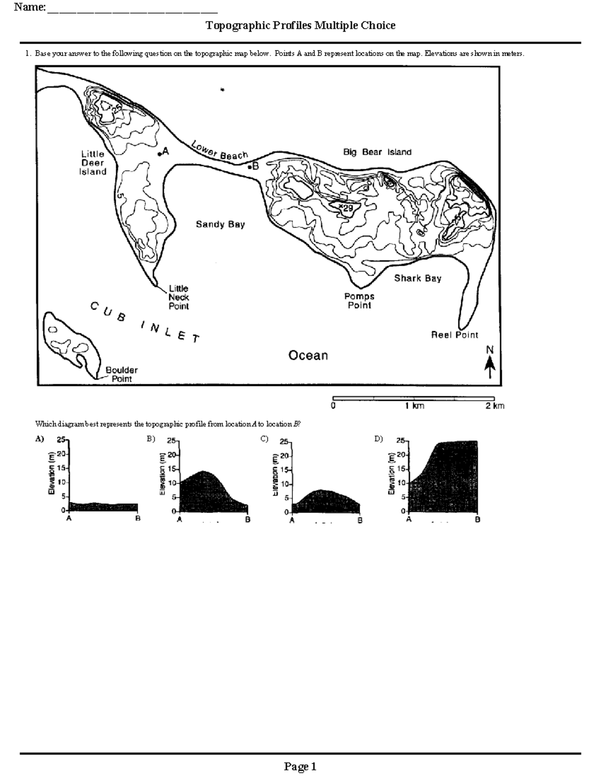 Topographic Profiles MC Questions and Answers Guide - Studocu
