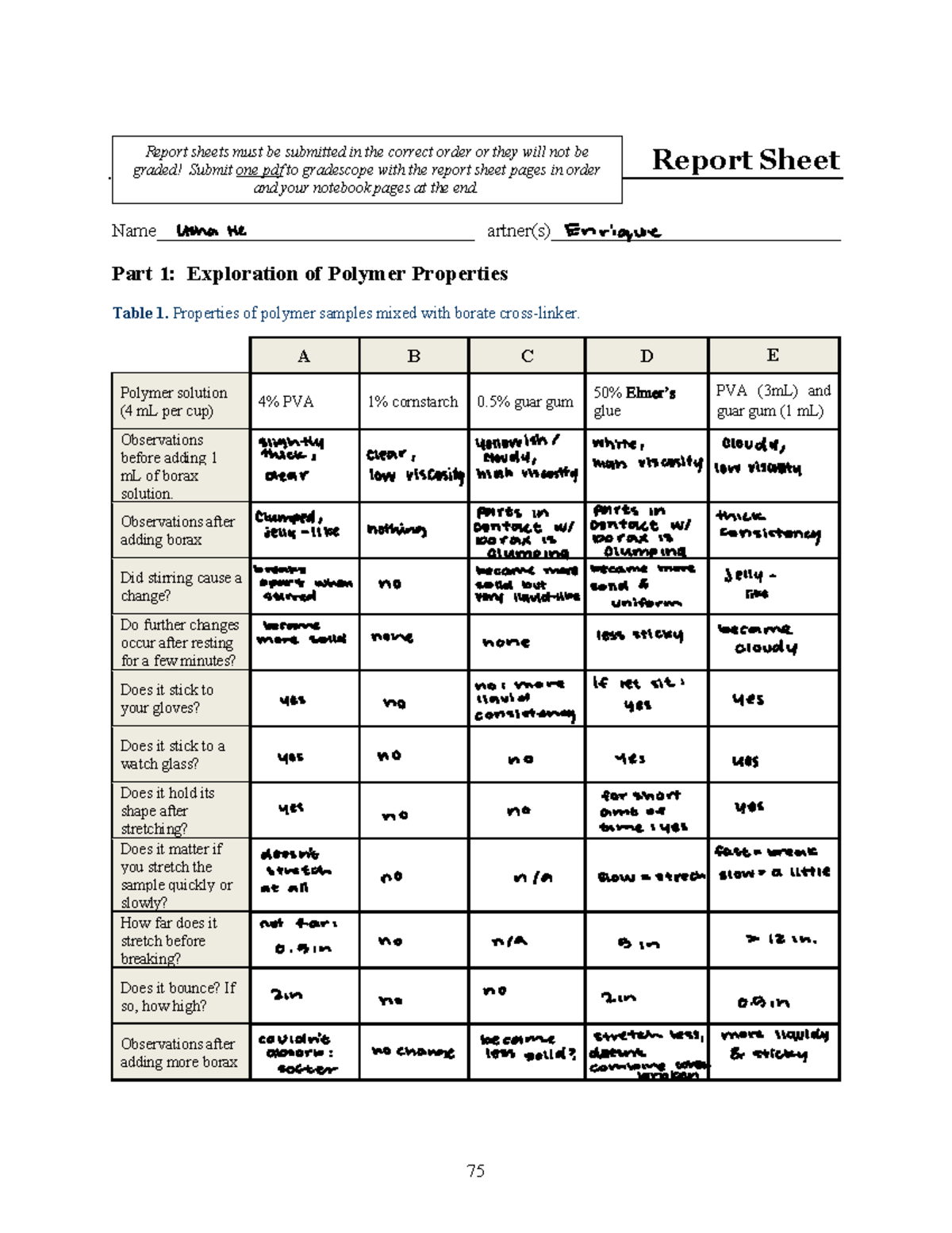 CHEM1AL4 - Lab 3 - Report Sheet Name ...