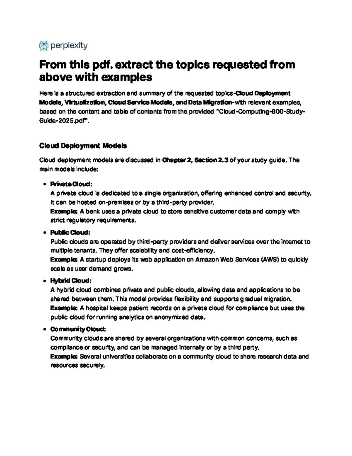 Cloud Topics Overview: Deployment Models, Virtualization, and Services ...