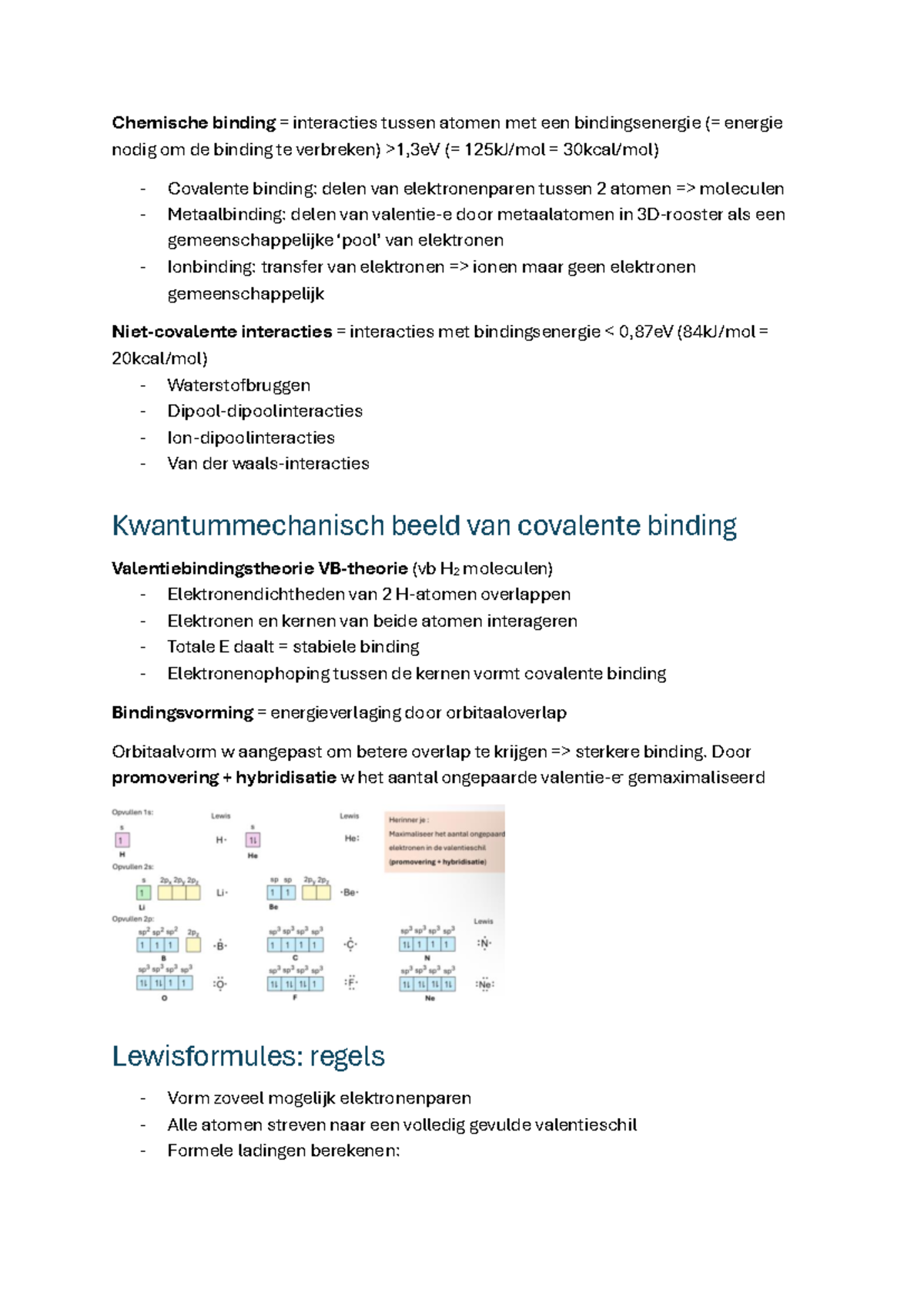 Fysische Chemie - HT2: Chemische Binding en Interacties - Studocu