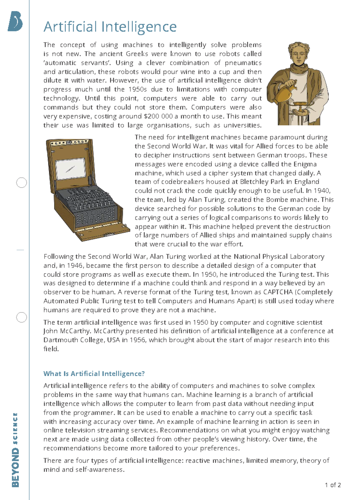 Artificial Intelligence Reading Comprehension - Artificial Intelligence ...