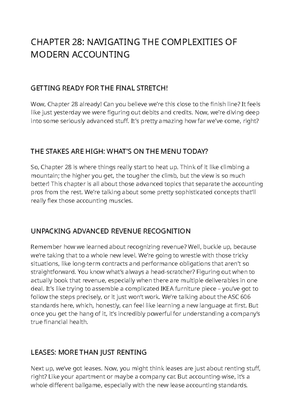 Chapter 28 Accounting Review Essentials For Final Exam Studocu