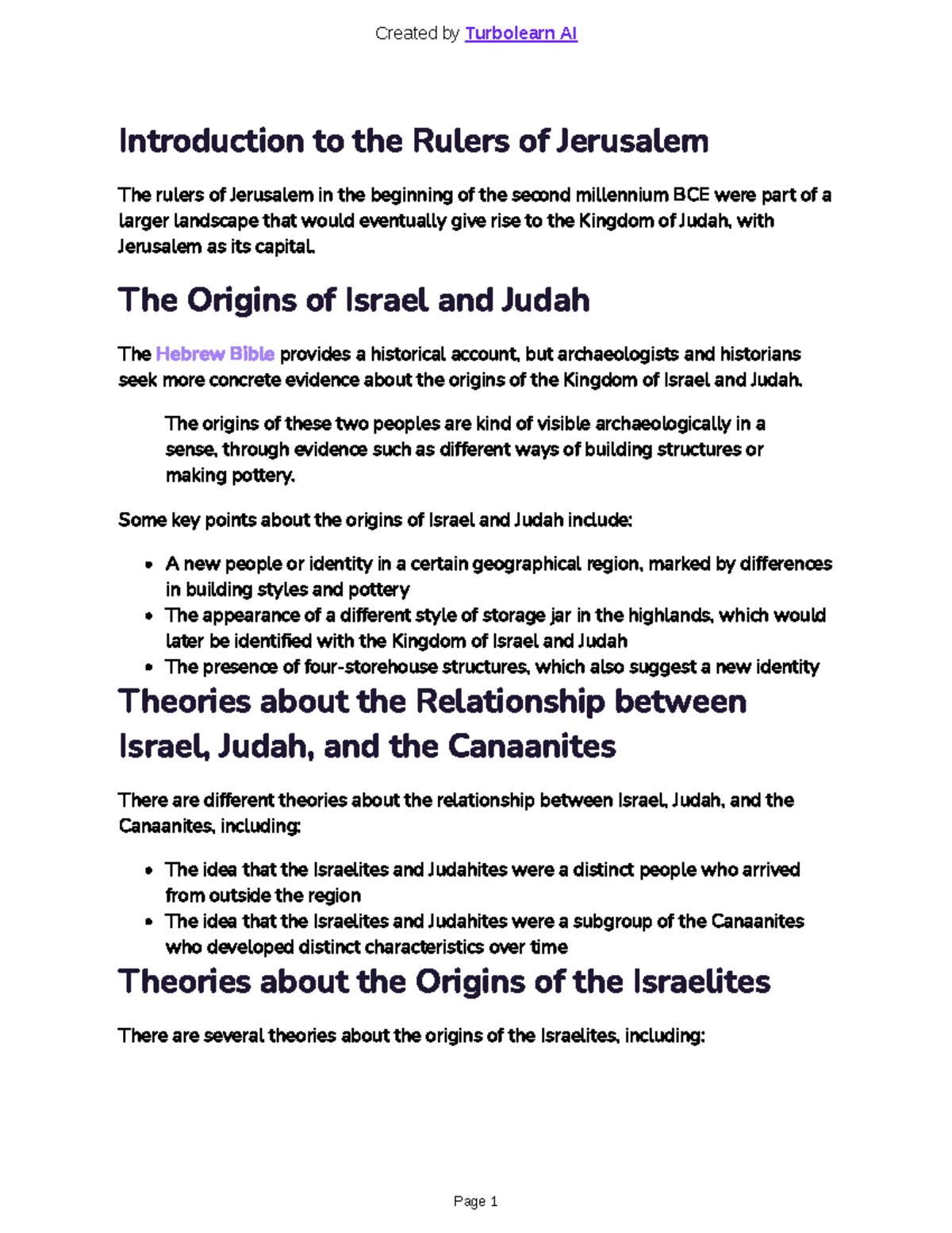 Lecture 4 -RELG 204 - Introduction to the Rulers of Jerusalem The ...