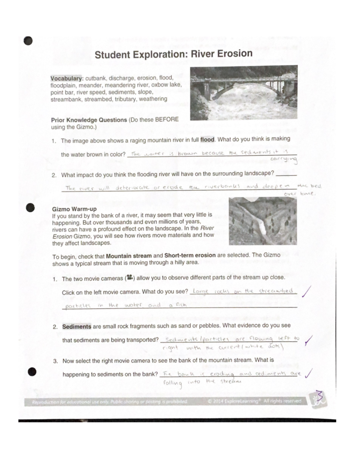 Student Exploration River Erosion Gizmo Answer Key - Studocu