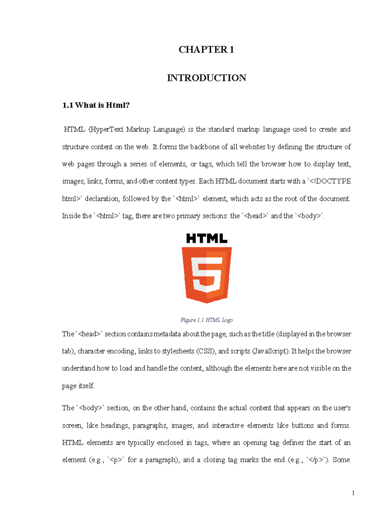 CHAPTER 1: INTRODUCTION TO HTML, CSS, AND JAVASCRIPT - SYS 101 - Studocu