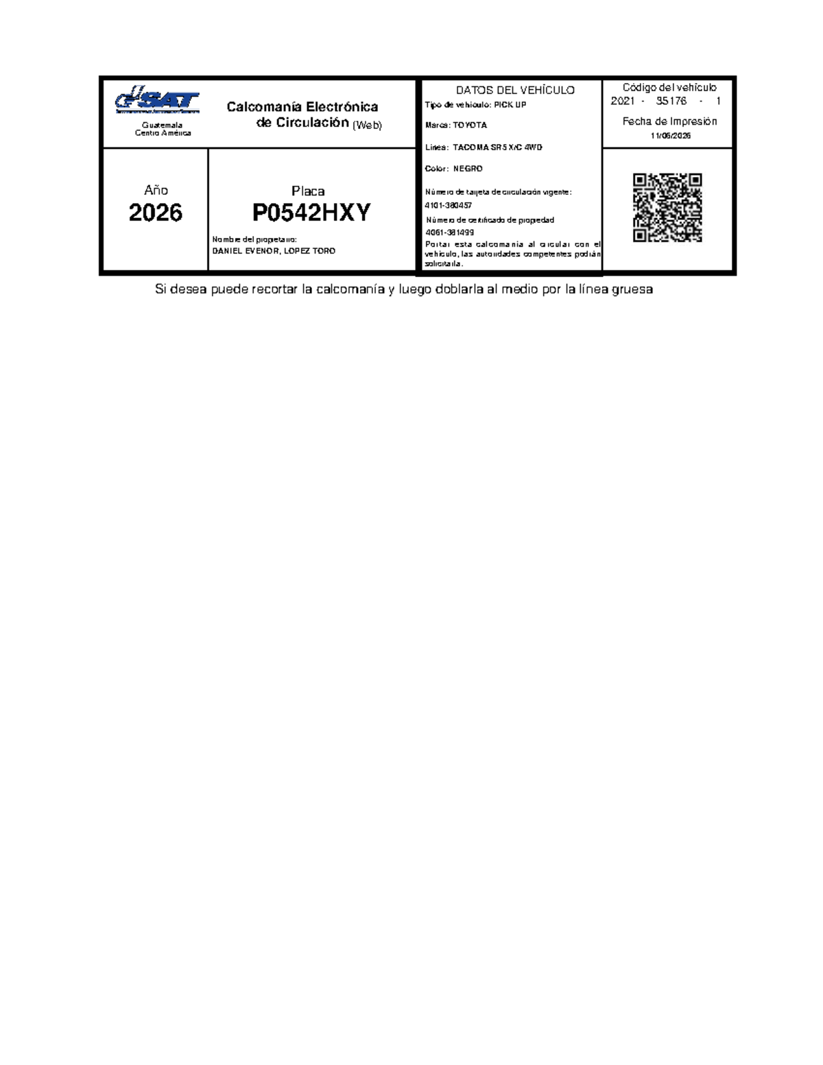 P0542HXYCalcomania - CONTS - Calcomanía Electrónica de Circulación (Web ...