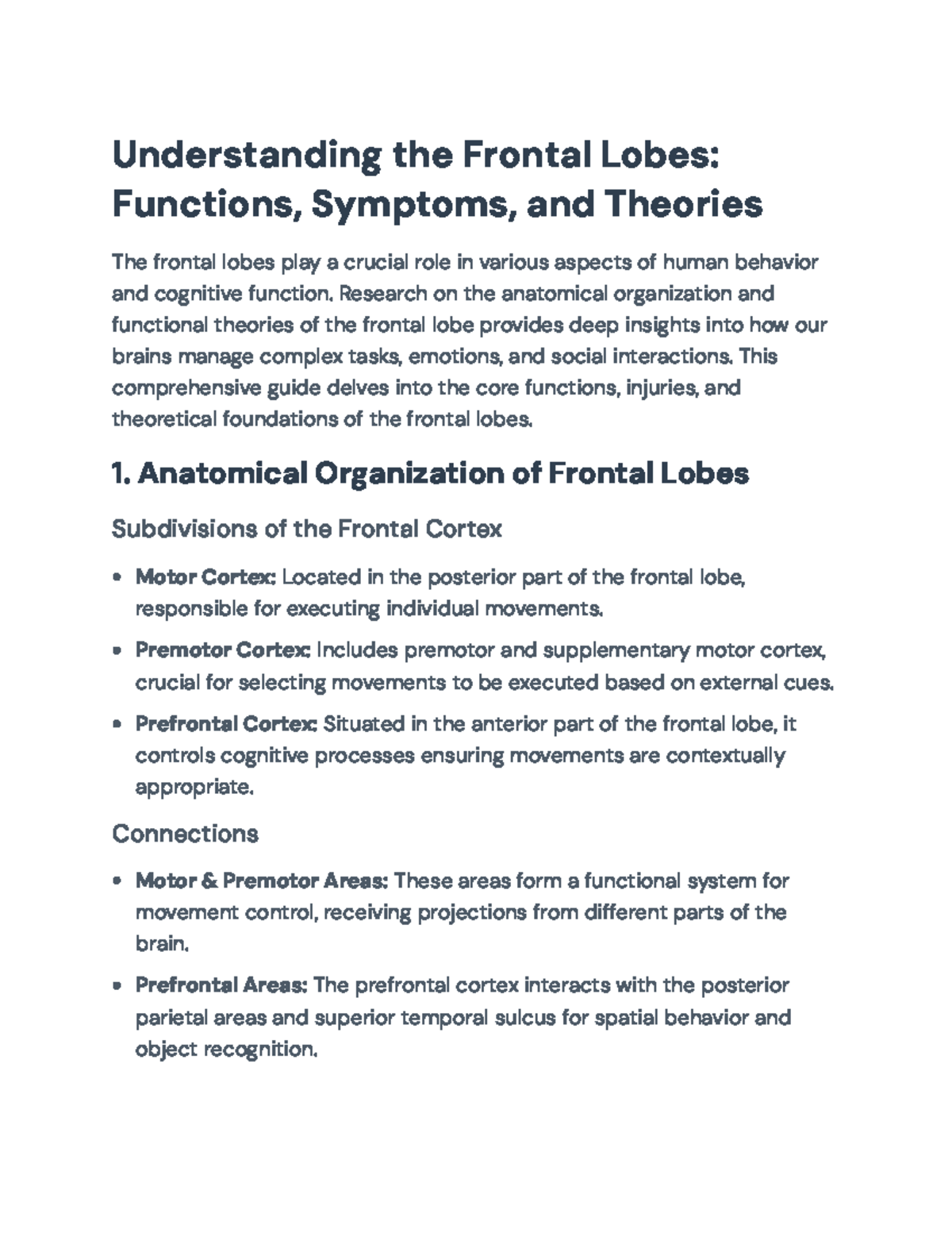 Understanding Frontal Lobe Functions & Injuries: A Comprehensive Guide ...