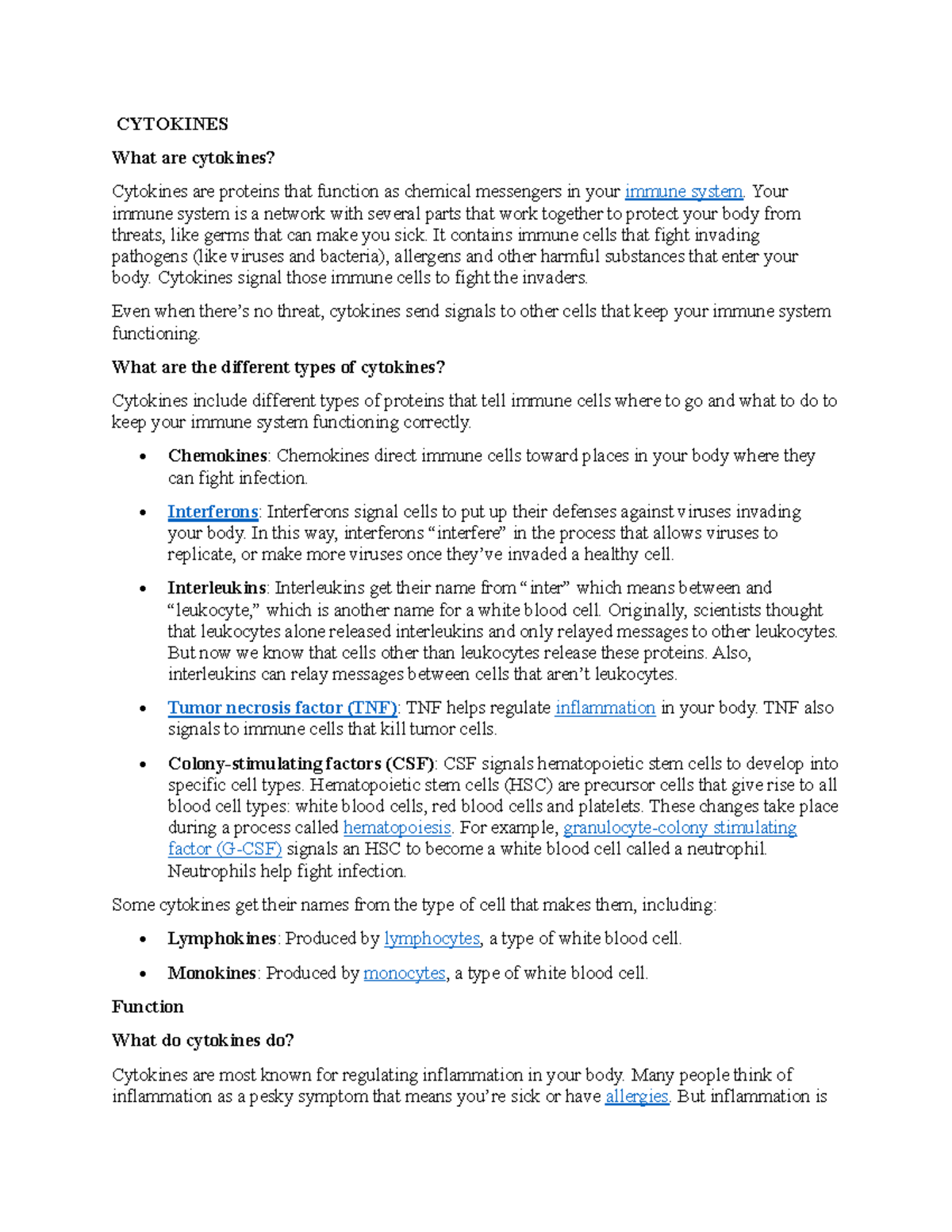 Cytokines: Functions, Types, and Immune System Roles - Educative Notes ...
