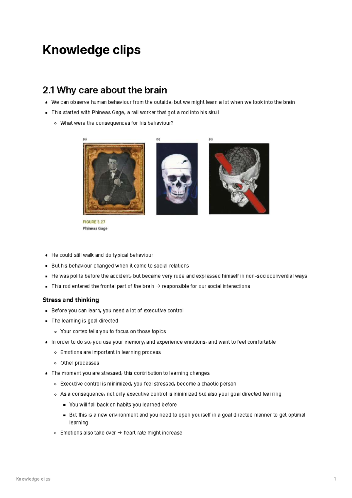 Knowledge Clips 2: Understanding Brain Function and Behavior - Studeersnel