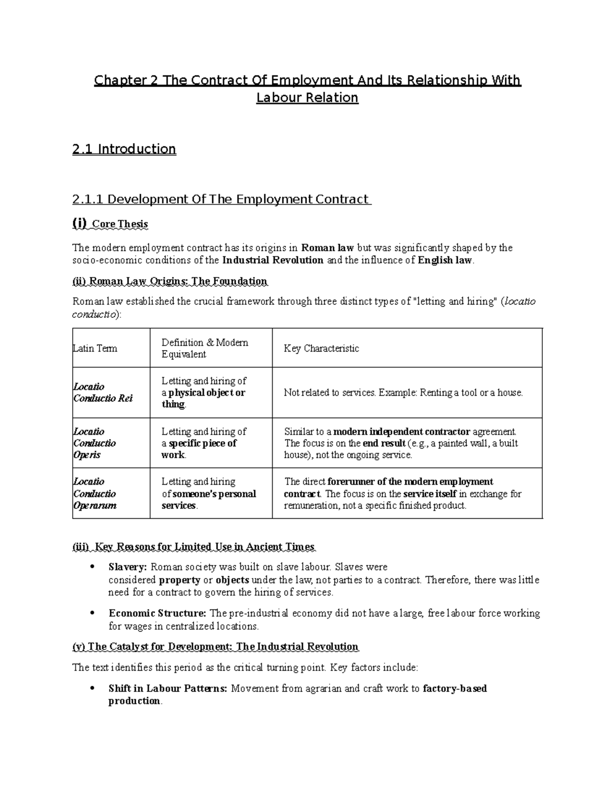 Chapter 2: The Employment Contract and Its Labour Relations Context ...