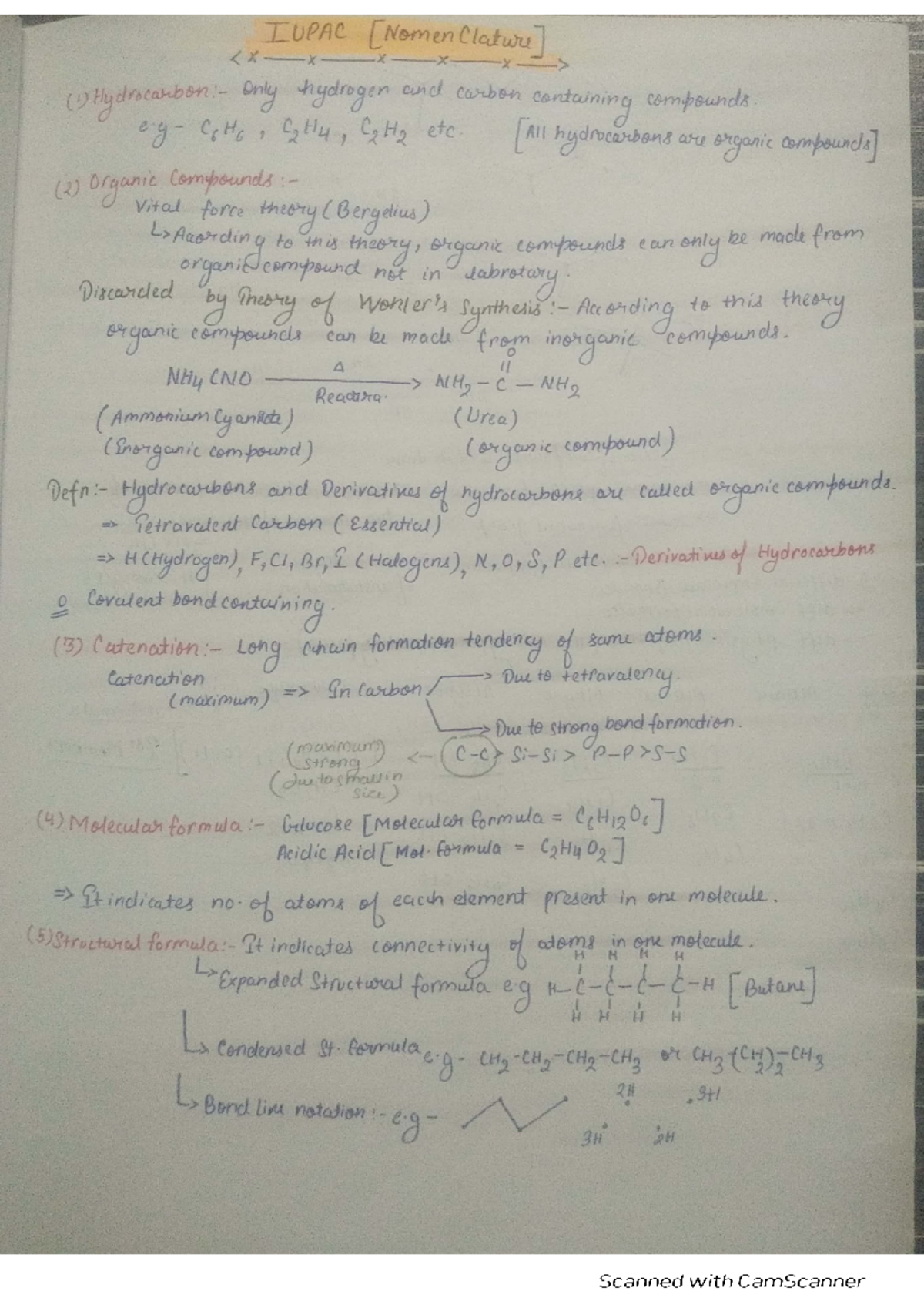 IUPAC NS SIR - Comprehensive Notes on Organic Chemistry Concepts - Studocu