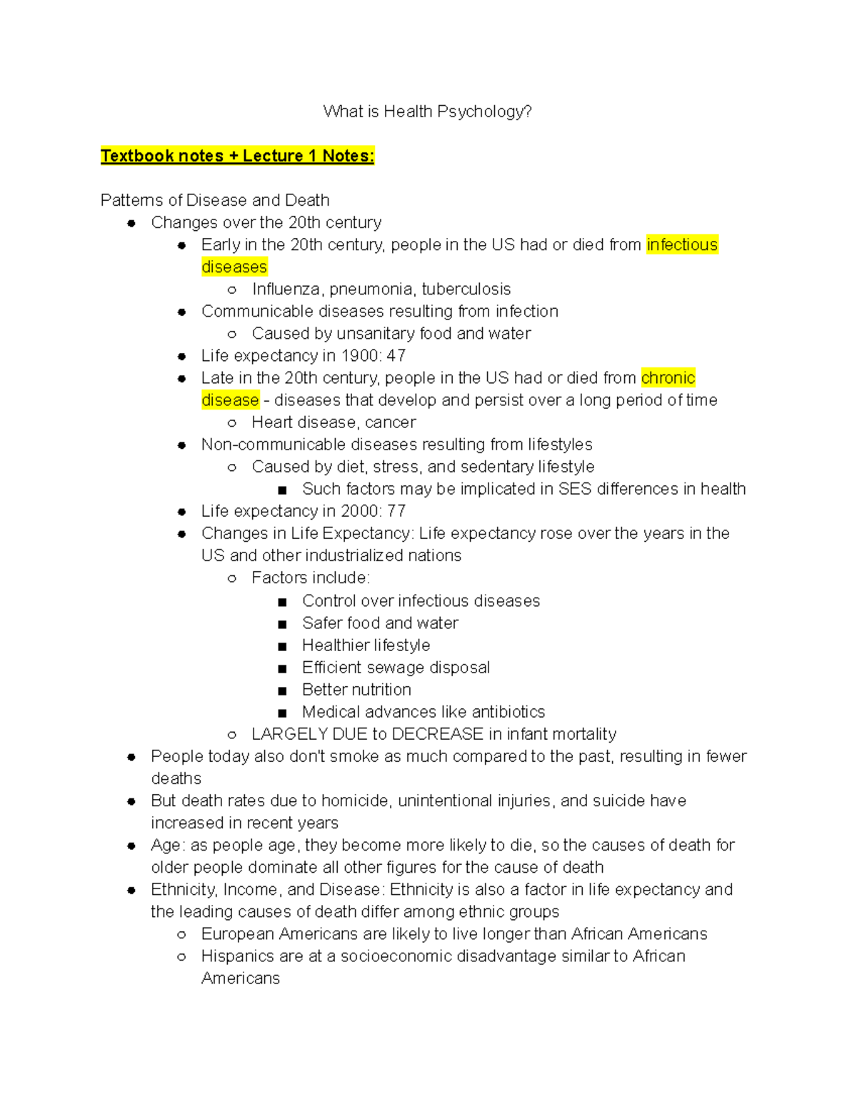 Health Psychology: Comprehensive Notes on Disease, Illness, & Research ...