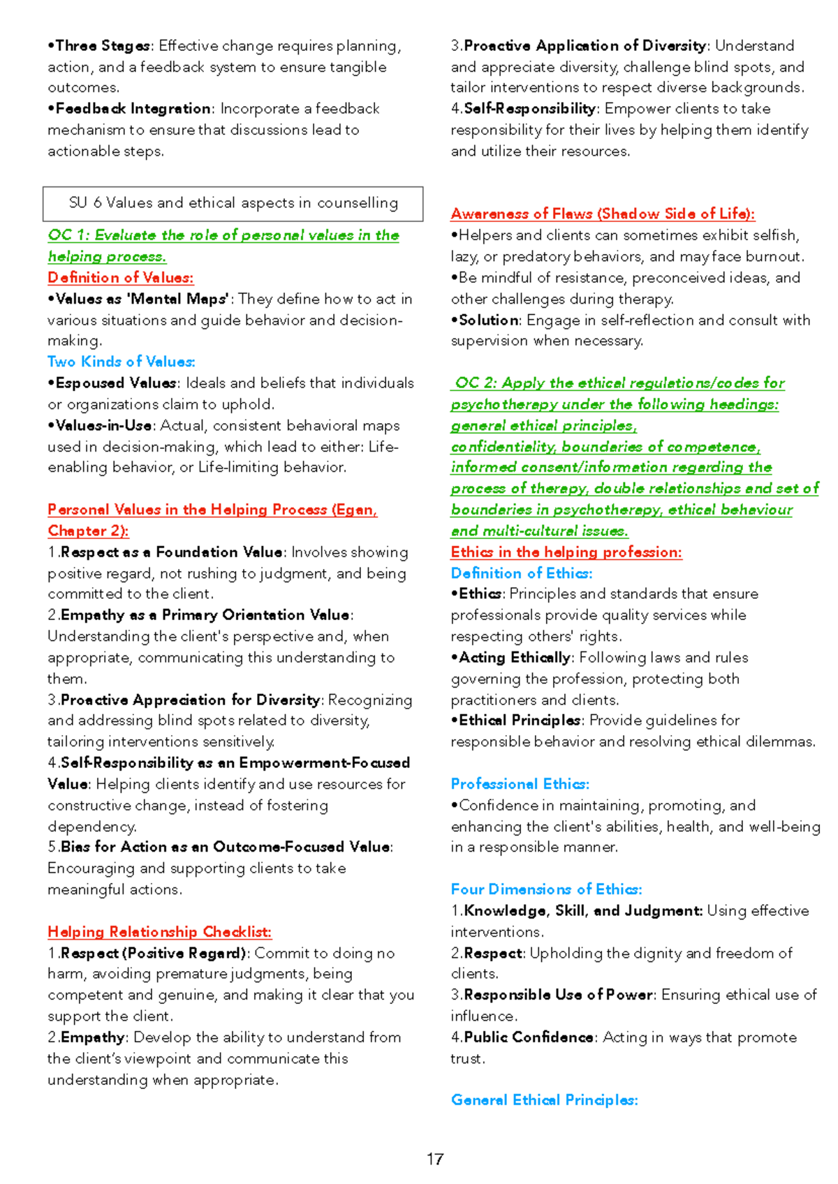 SU 6 & SU 7: Values and Ethics in Counseling & Crisis Intervention ...