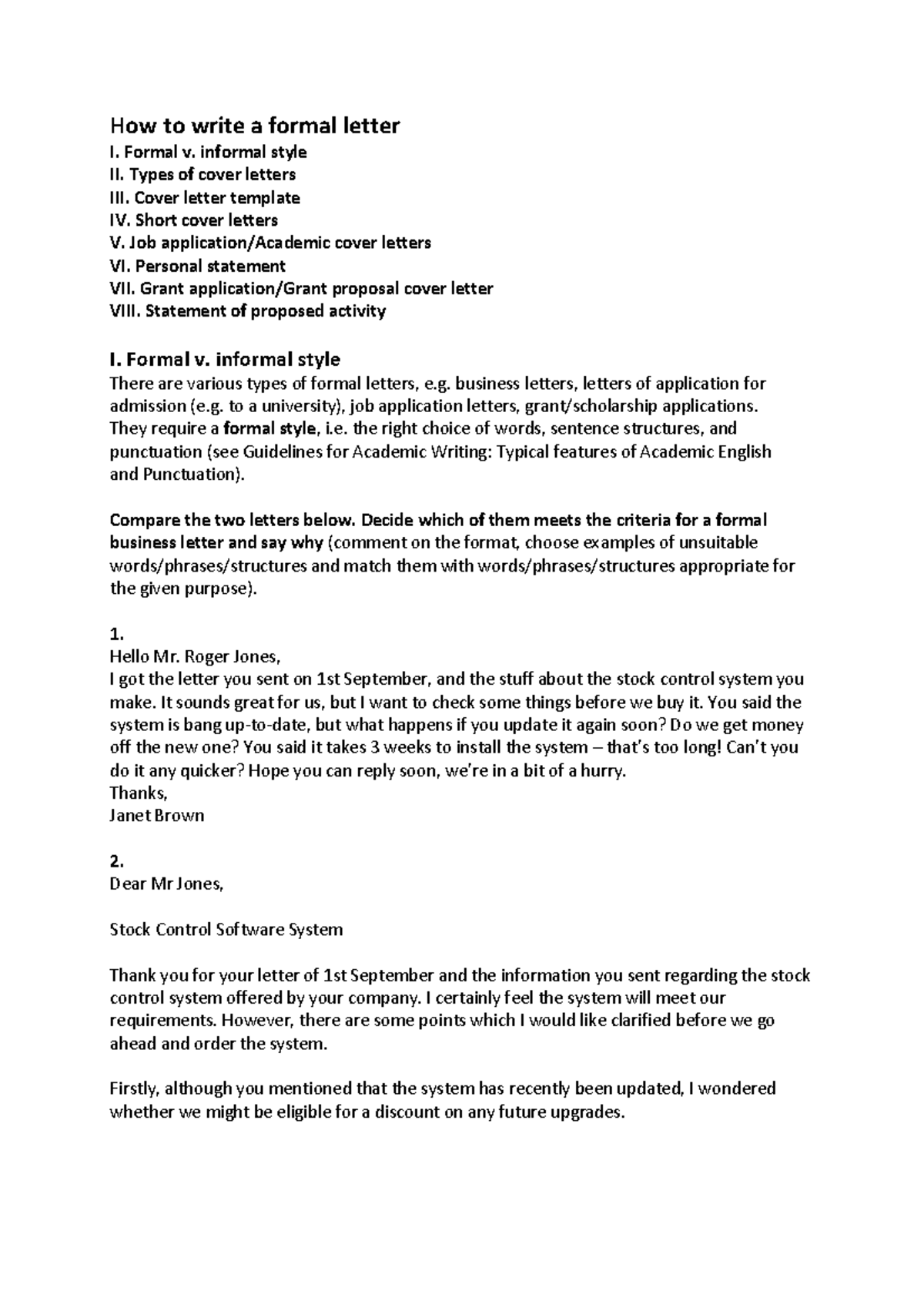 Formal Letter Writing Guide: Templates & Best Practices - Studocu