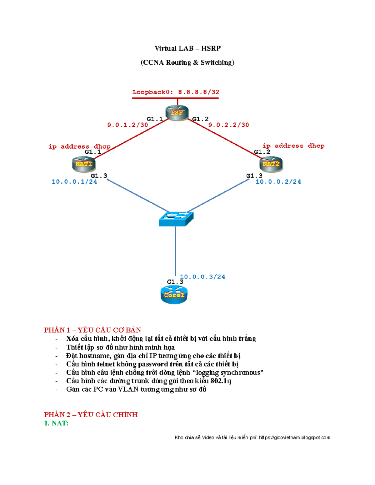 LAB Virtual HSRP Configuration Guide - CCNA Routing & Switching - Studocu
