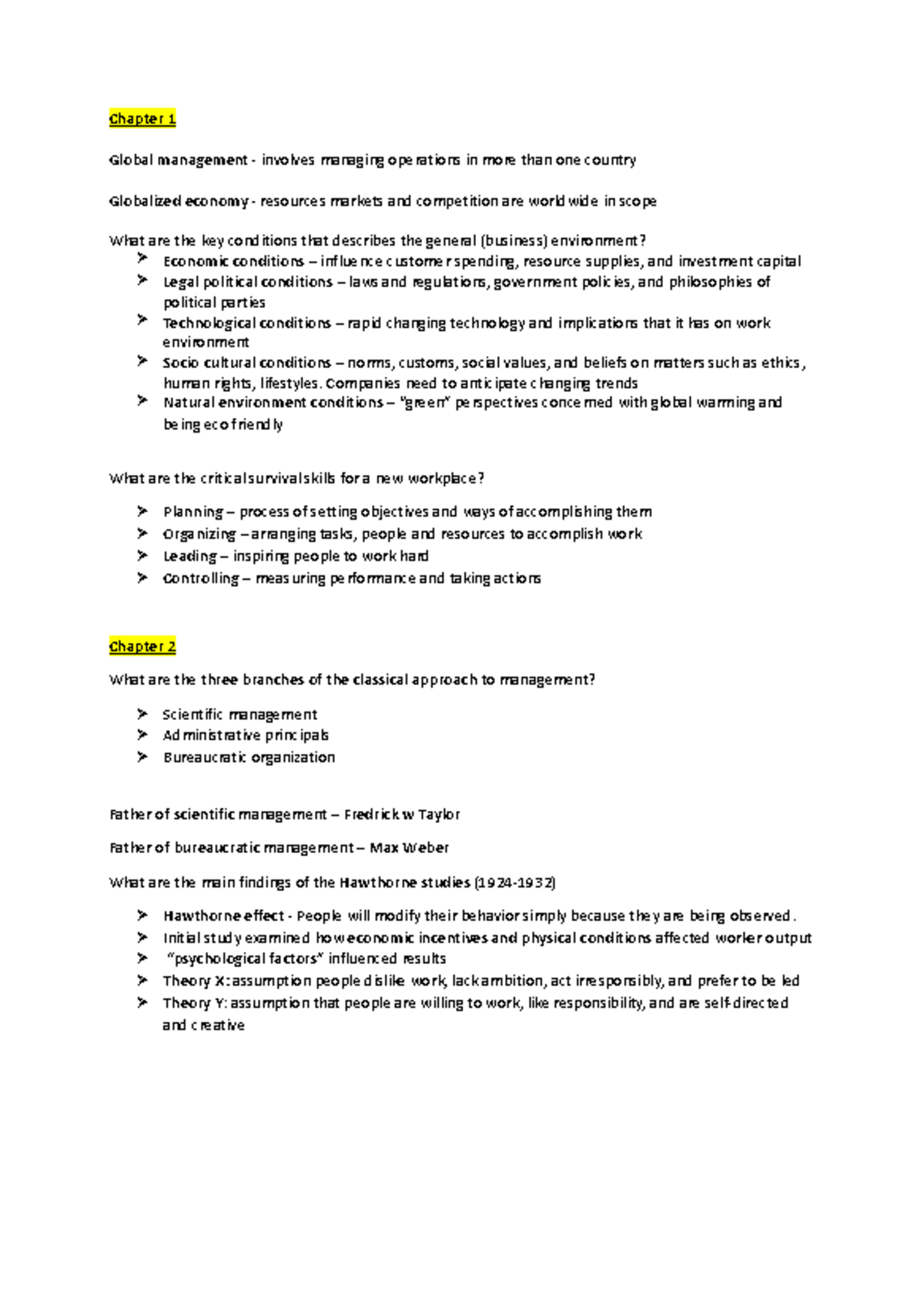 GMS 200 Final Exam Study Notes: Global Management Insights - Studocu
