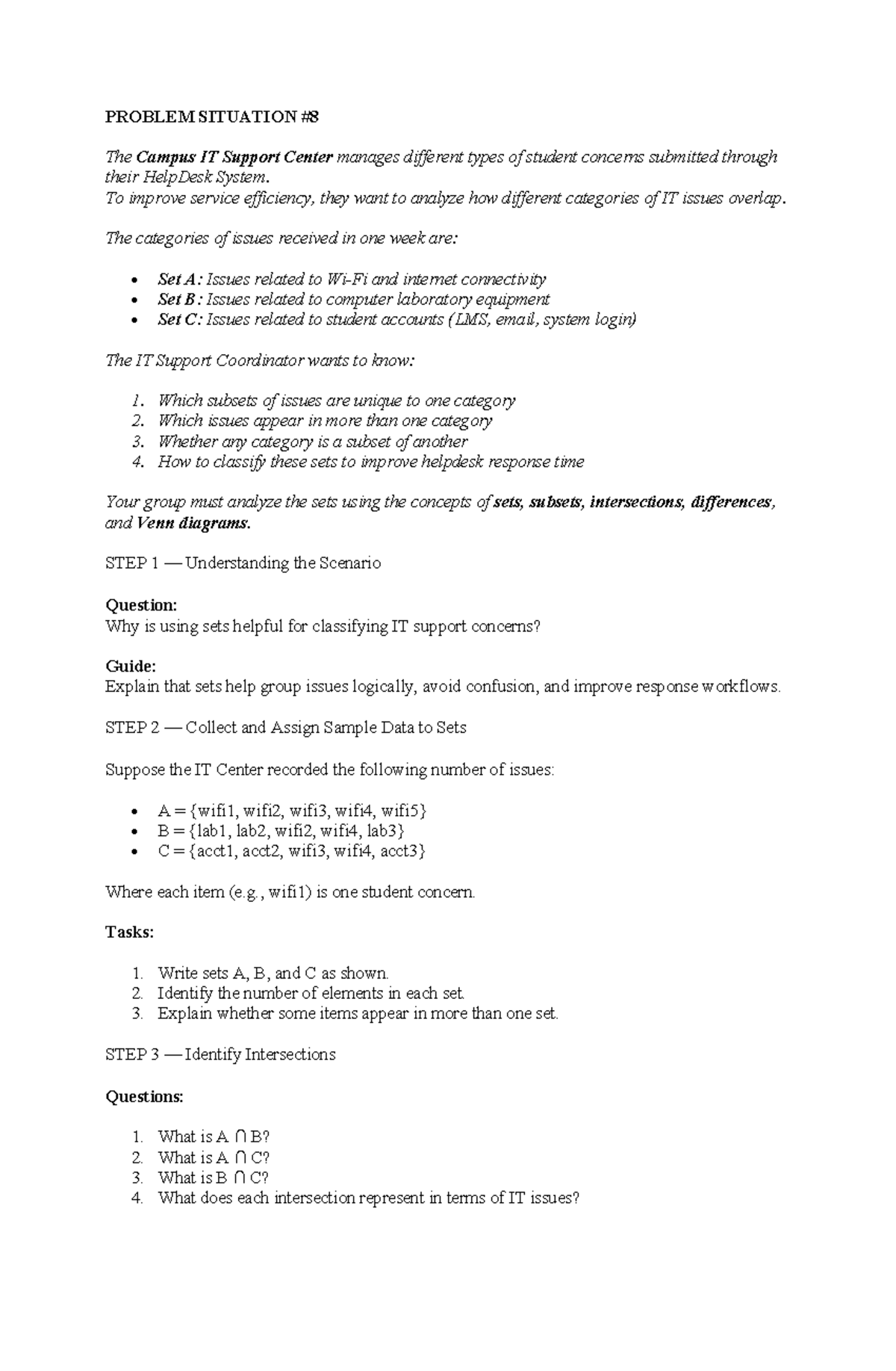 Case Study: Analyzing IT Support Issues (CS 101) - Studocu