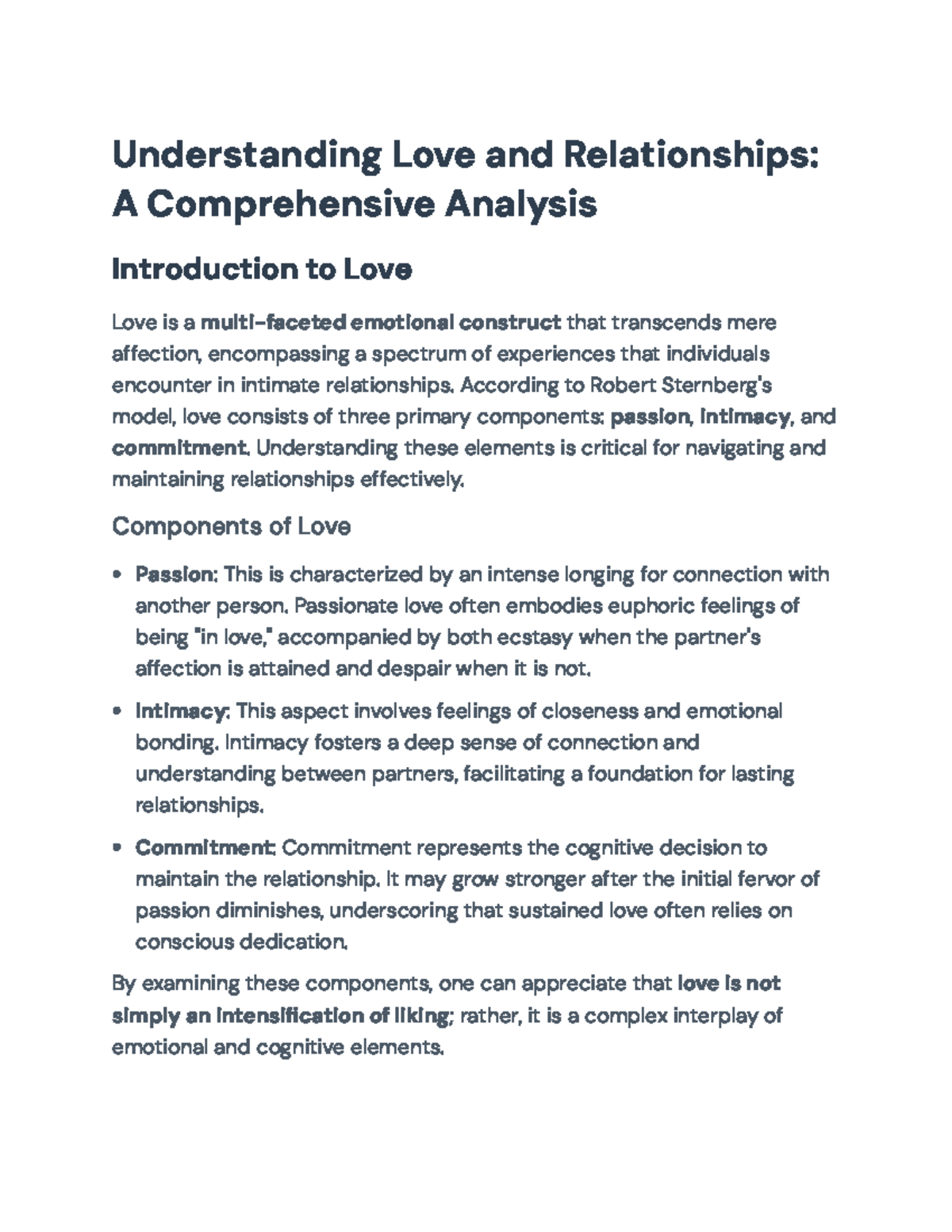 Understanding Love & Relationships: A Comprehensive Analysis ...