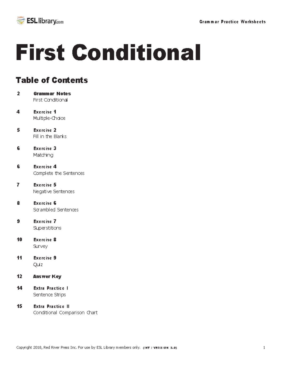 First Conditional Grammar Practice Worksheets (INT VER 3.0) - Studocu