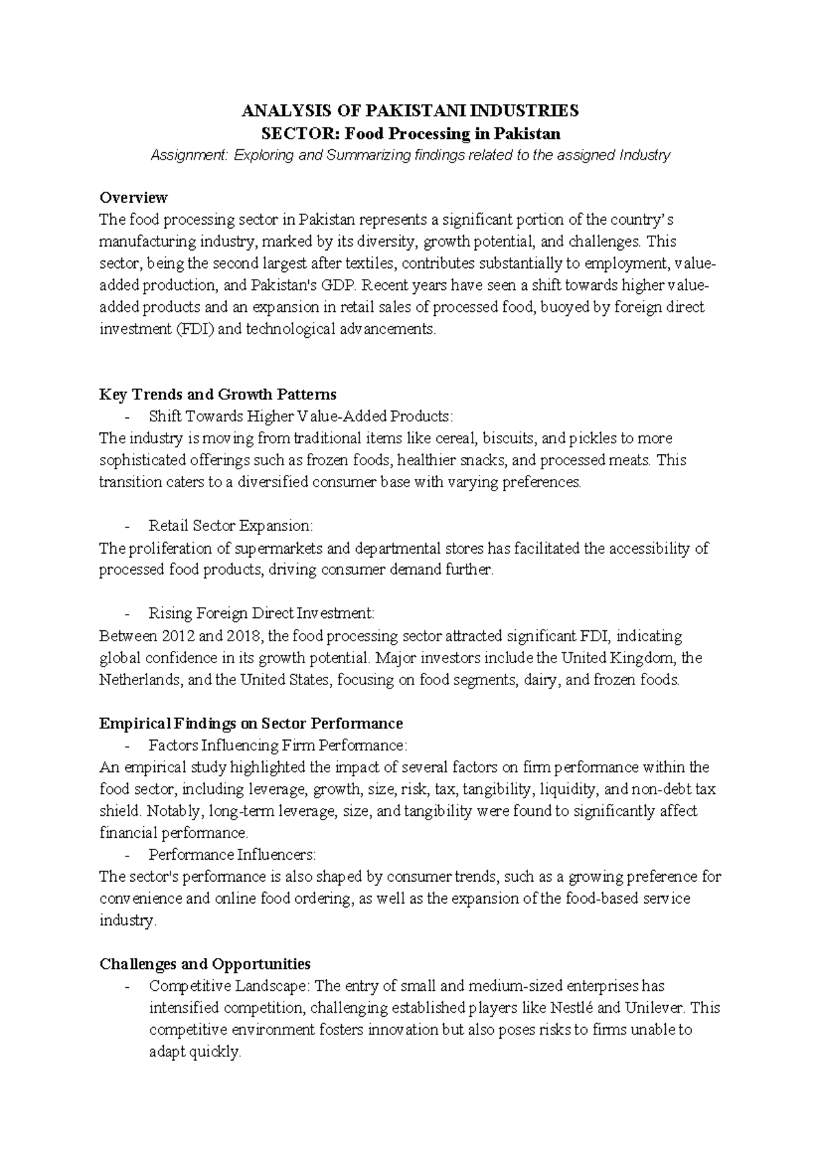 API Assigment 1 - Group 12 - ANALYSIS OF PAKISTANI INDUSTRIES SECTOR ...