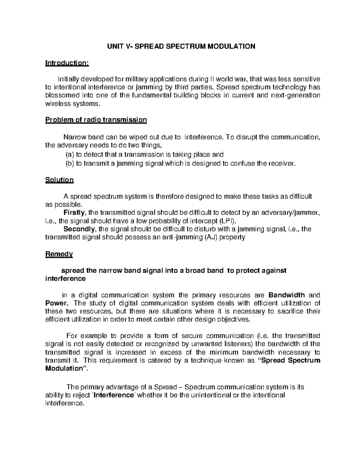 CDMA - Research on the working principles of CDMA. - UNIT V- SPREAD ...