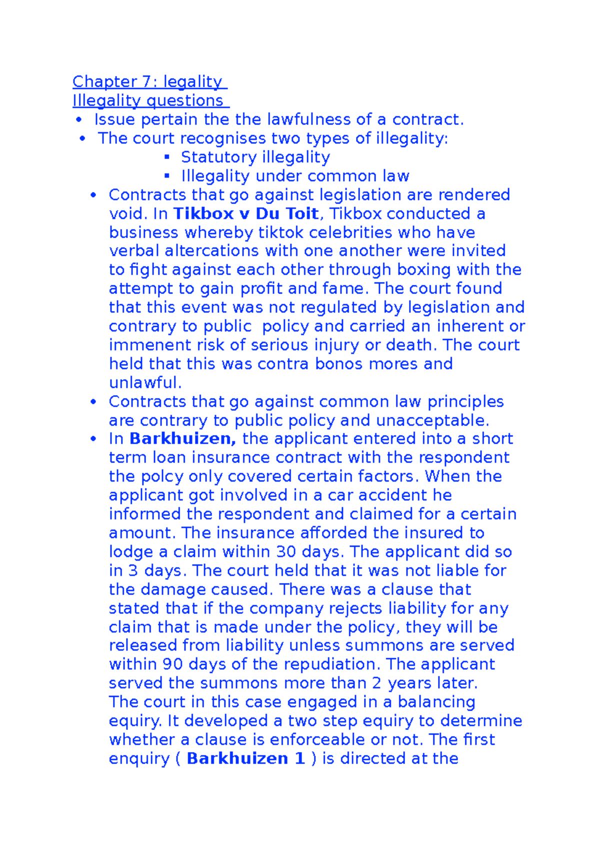 Legality in Contracts: An Analysis of Statutory & Common Law Legalities ...