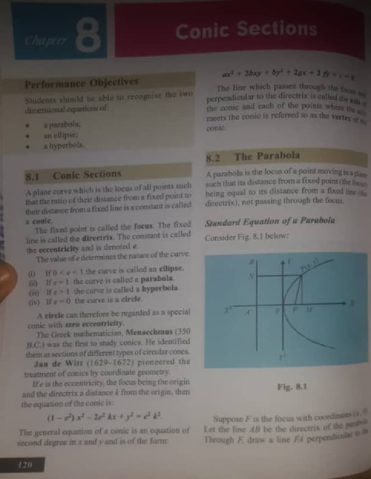 Chapter 8: Conic Sections - Focus, Eccentricity, and Parabolas - Studocu
