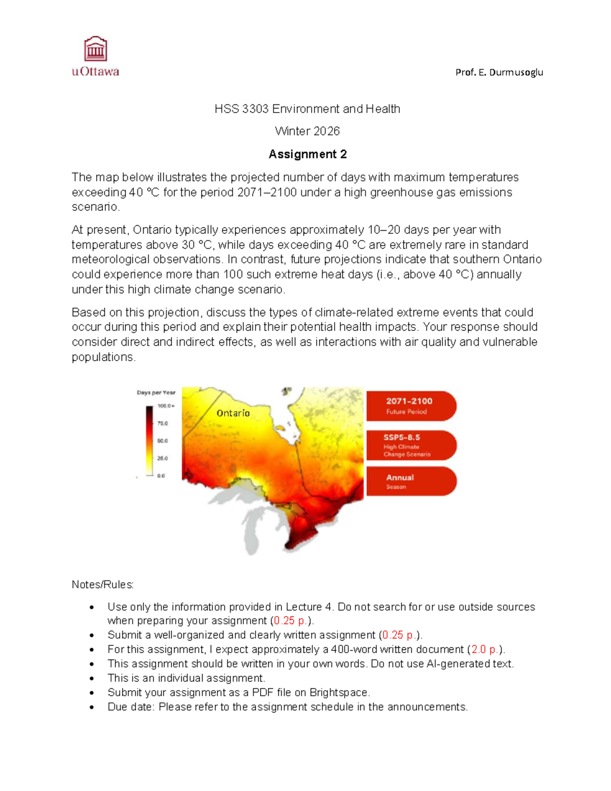HSS 3303 Winter 2026 Assignment 2: Environment & Health Analysis - Studocu