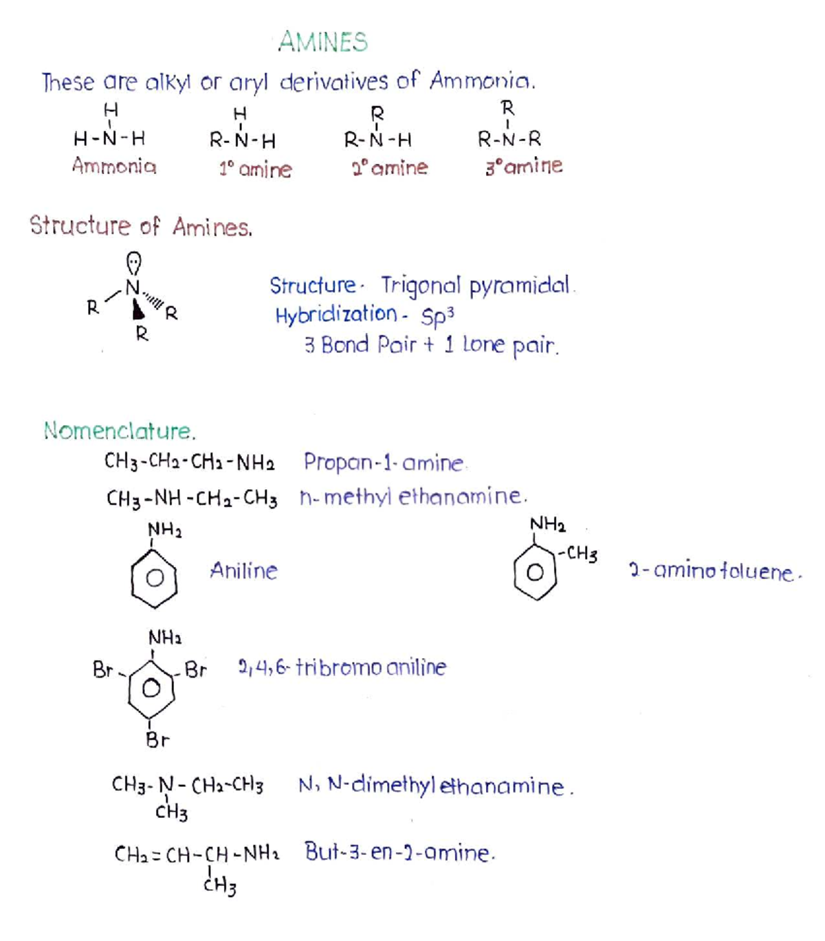 Amines - Structure, Nomenclature, and Basicity (CHEM 101) - Studocu