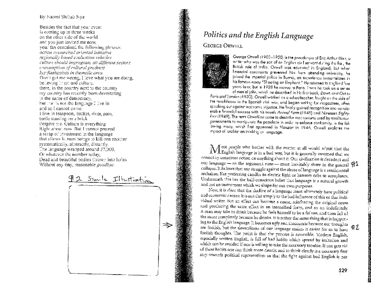 Orwell's Politics and the English Language: A Critical Analysis - Studocu
